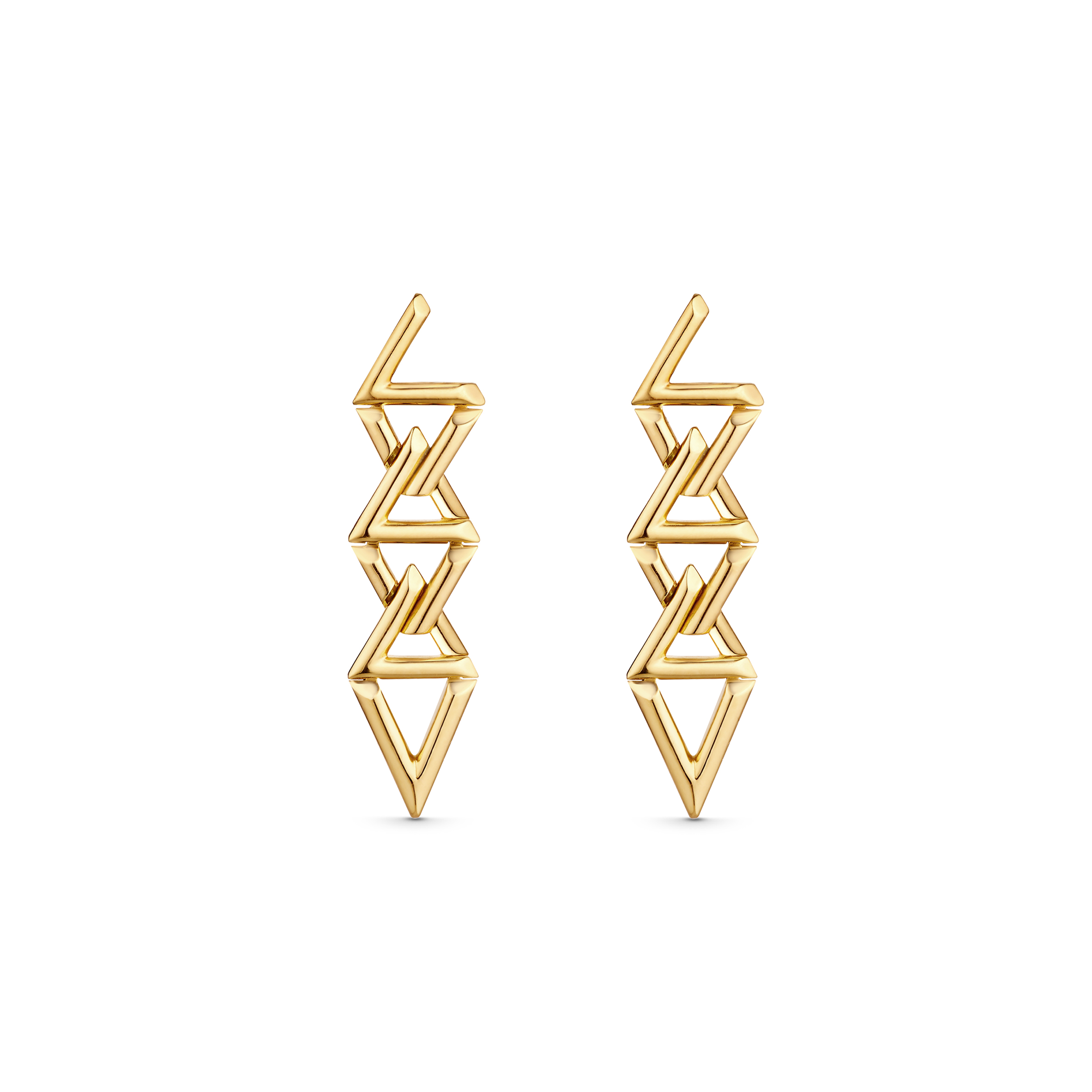 LOUIS VUITTON LV VOLT CURB CHAIN EARRINGS, YELLOW GOLD Q96971